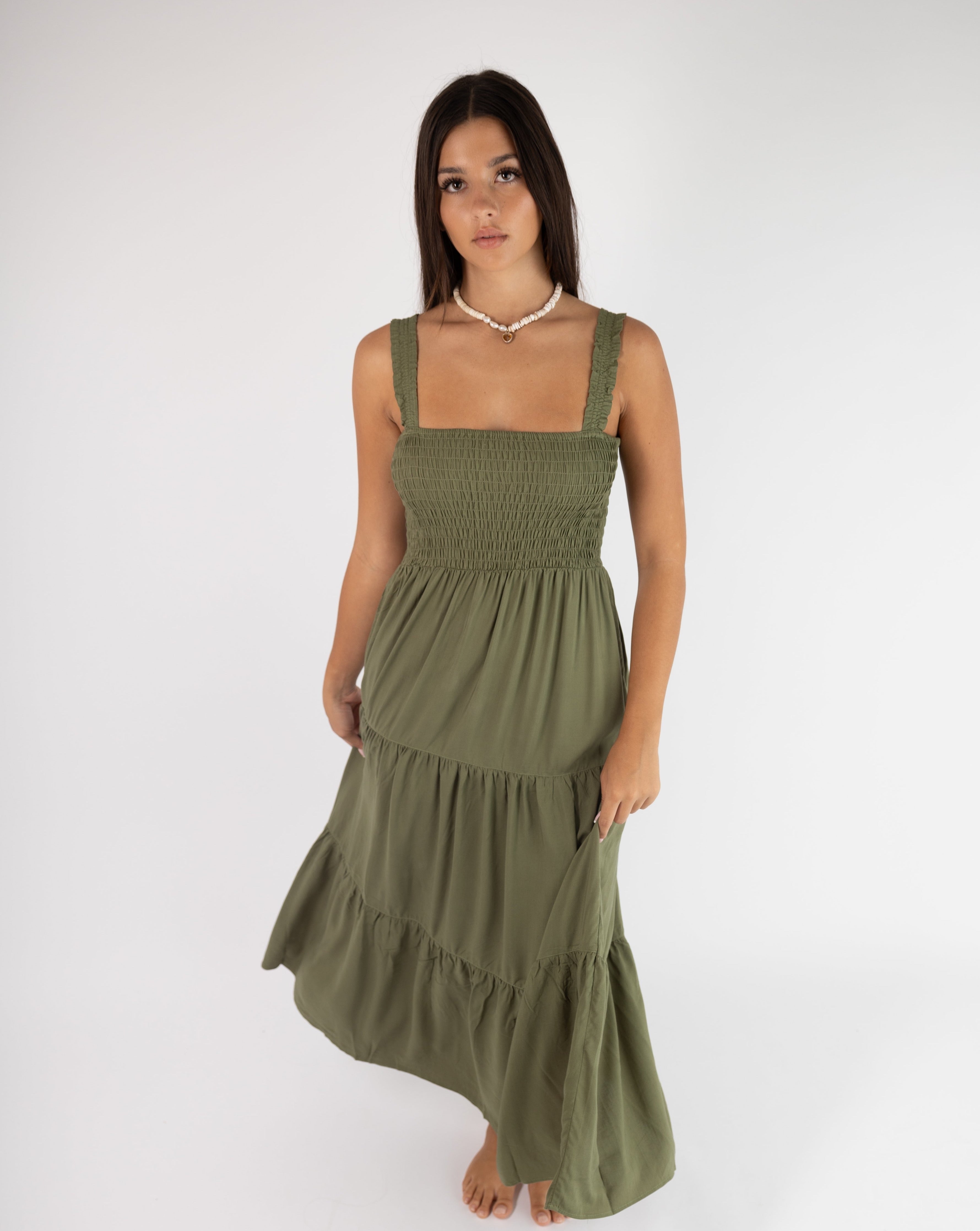 Hula dress - olive