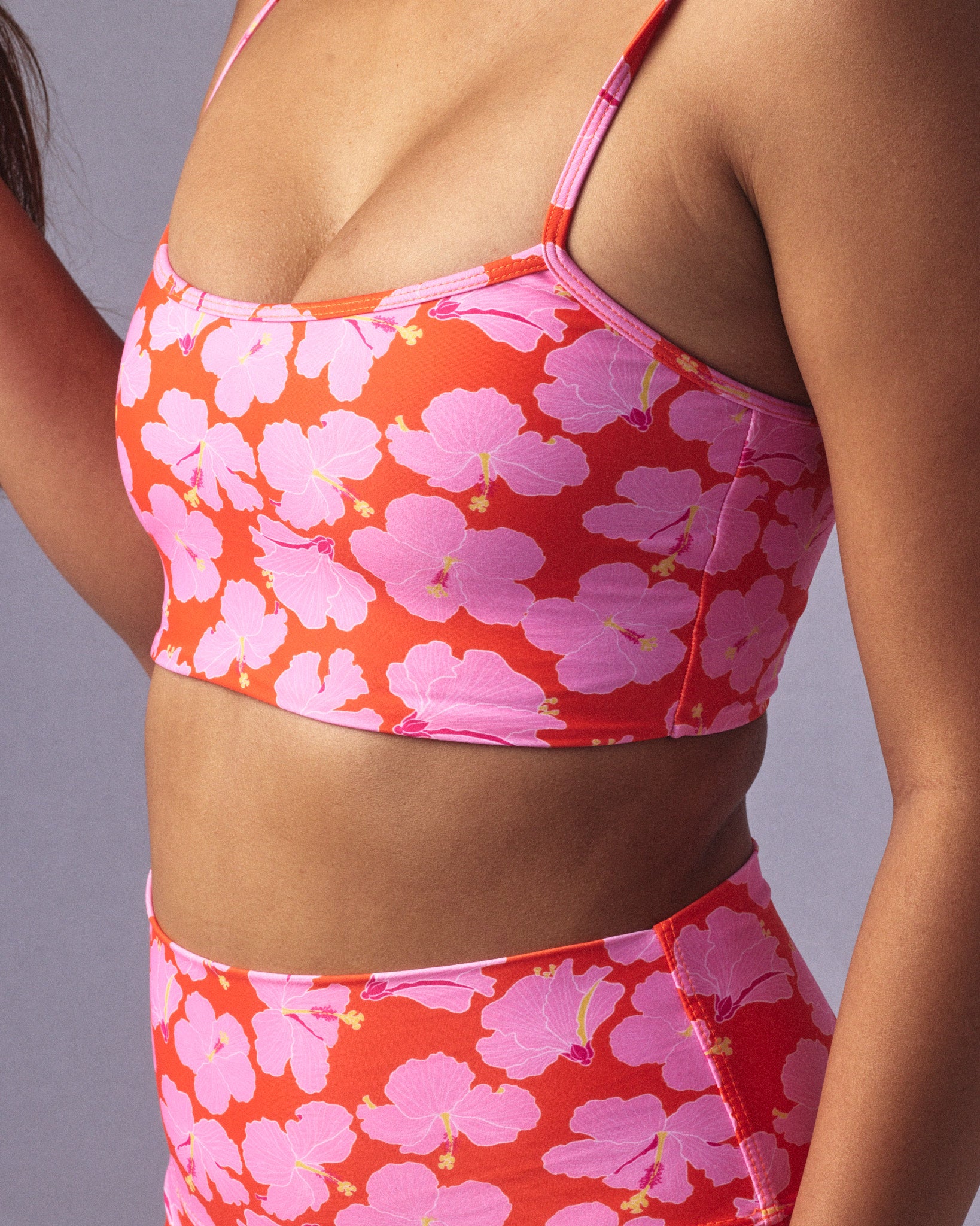 Iwia bathing suit hibiscus print